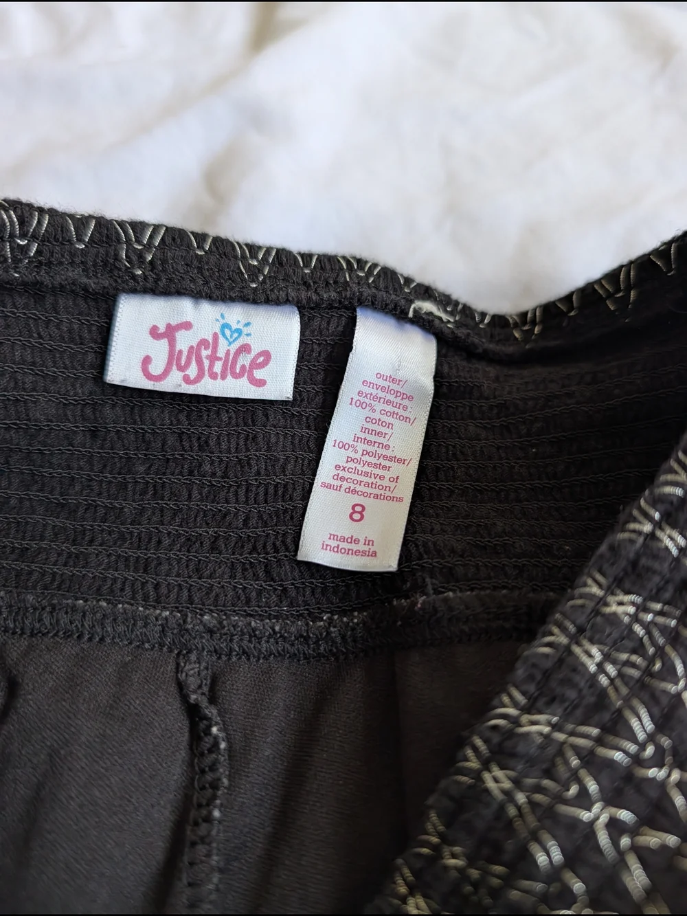 Justice Black Ruffled Tiered Skirt
